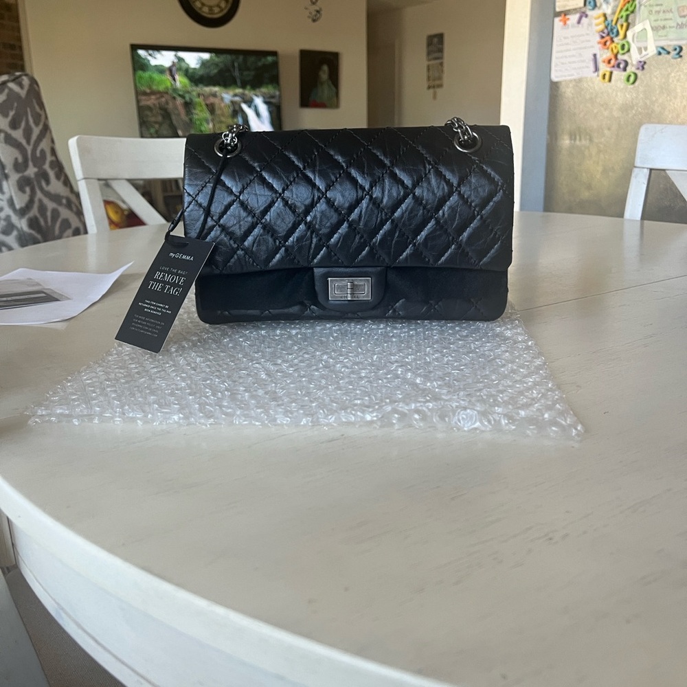 Chanel Reissue 2.55 Aged Calfskin Black 225 Small Flap Handbag